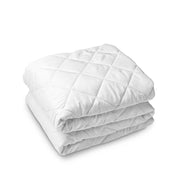 Quilted mattress pad folded
