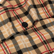 Close-up of a button on a duvet cover