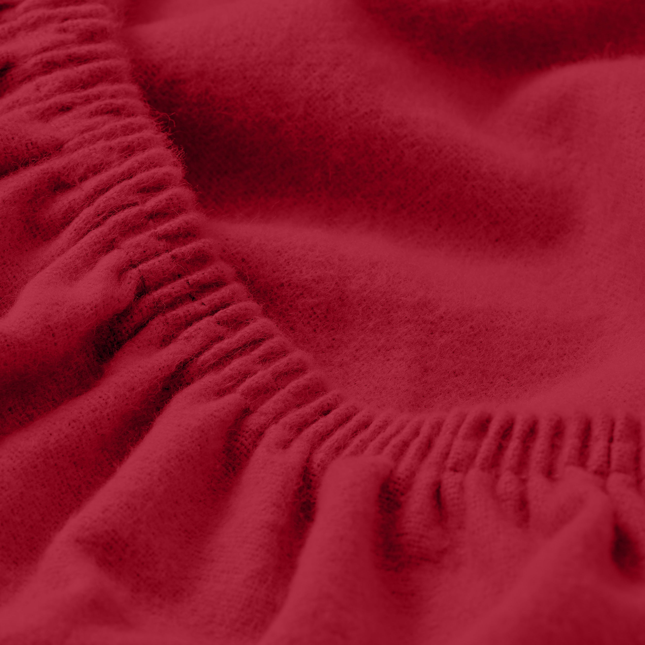 Close up of a flannel fitted sheet.