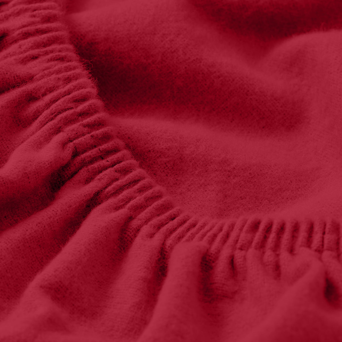 Close up of a flannel fitted sheet.