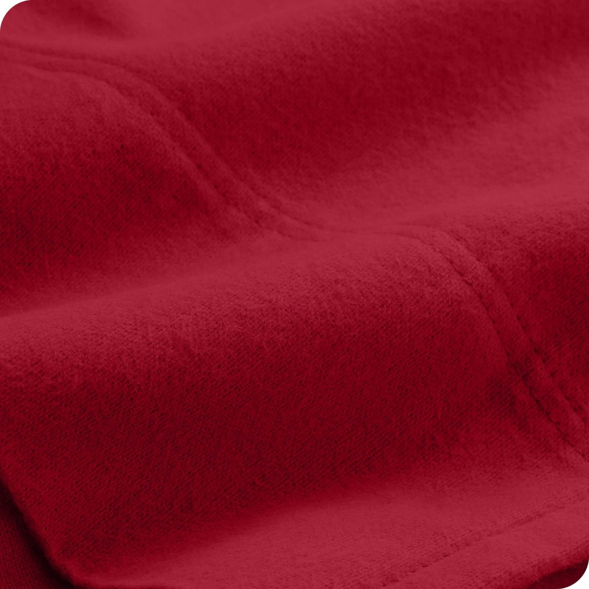 Close up of the flannel pillowcase fabric