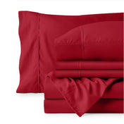 Sheet set folded on a white background