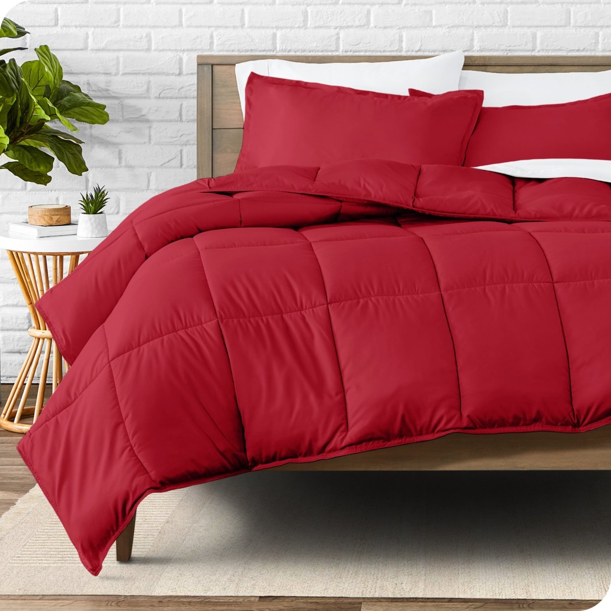 Down Alternative Box Stitch Comforter Set