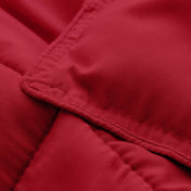 Close-up of comforter fabric with stitching detail