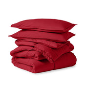 Comforter set folded and stacked
