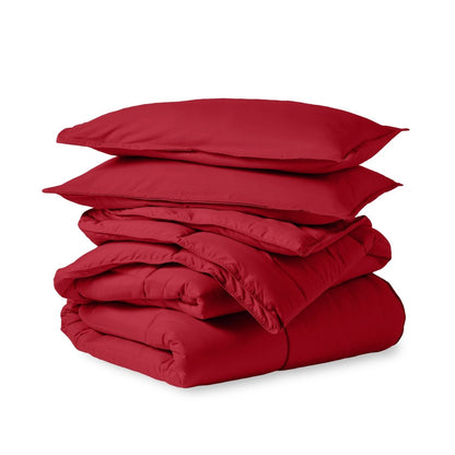 Comforter set folded and stacked