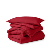 Comforter set folded and stacked