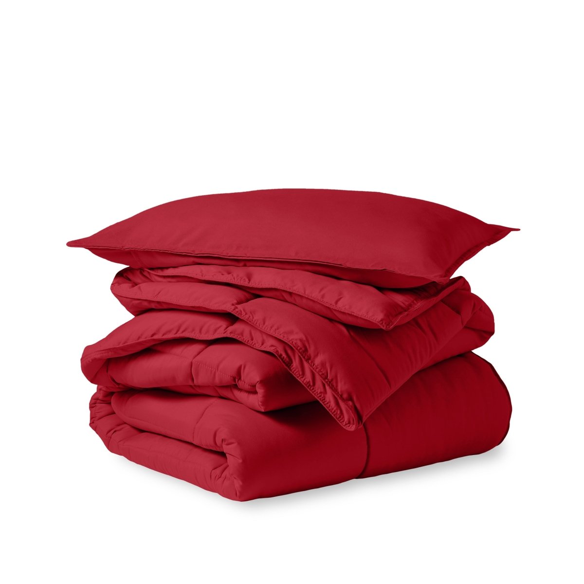 Comforter set folded and stacked