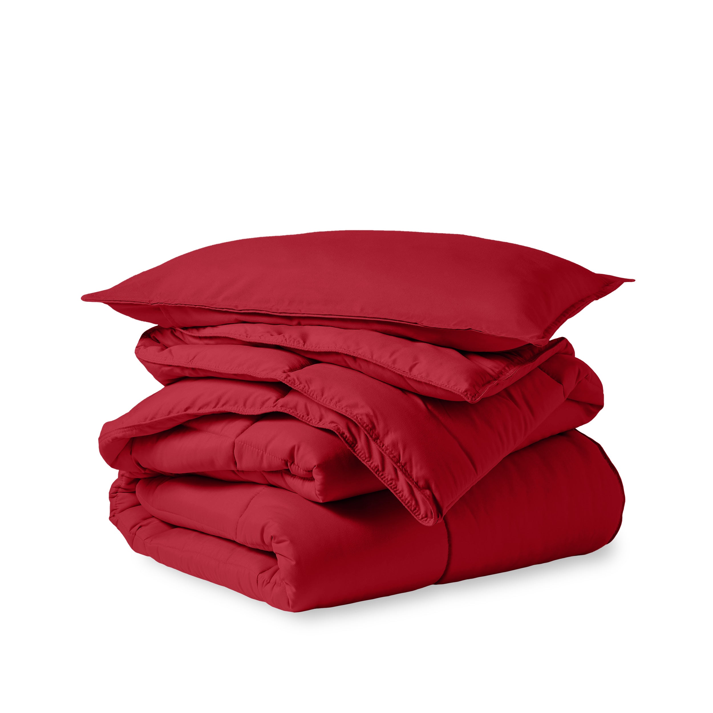 Comforter set folded and stacked