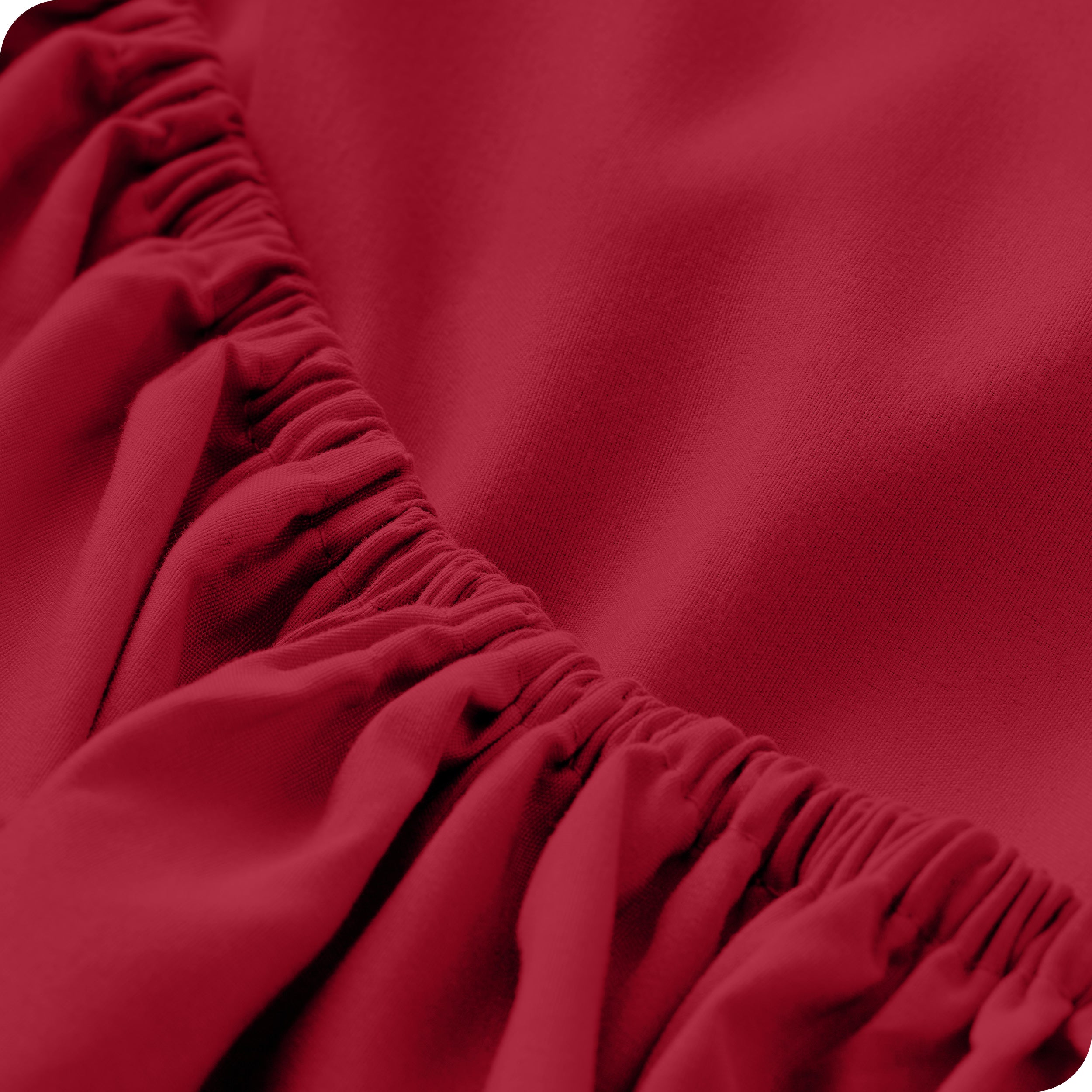 Close-up of fitted sheet