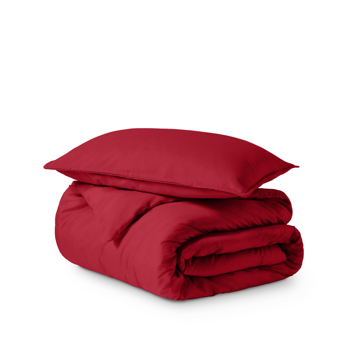 Ultra soft duvet cover folded and stacked