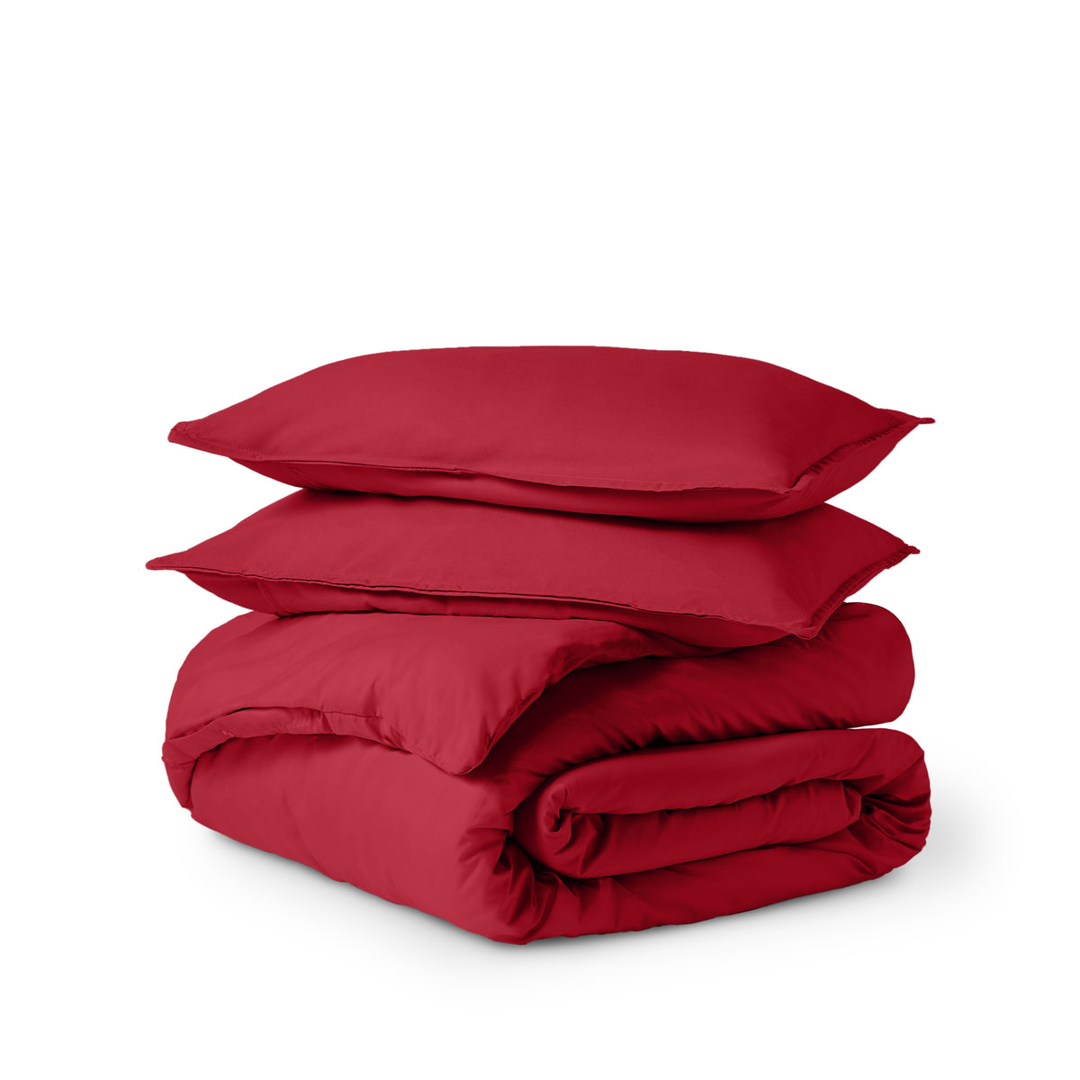 Ultra soft duvet cover folded and stacked