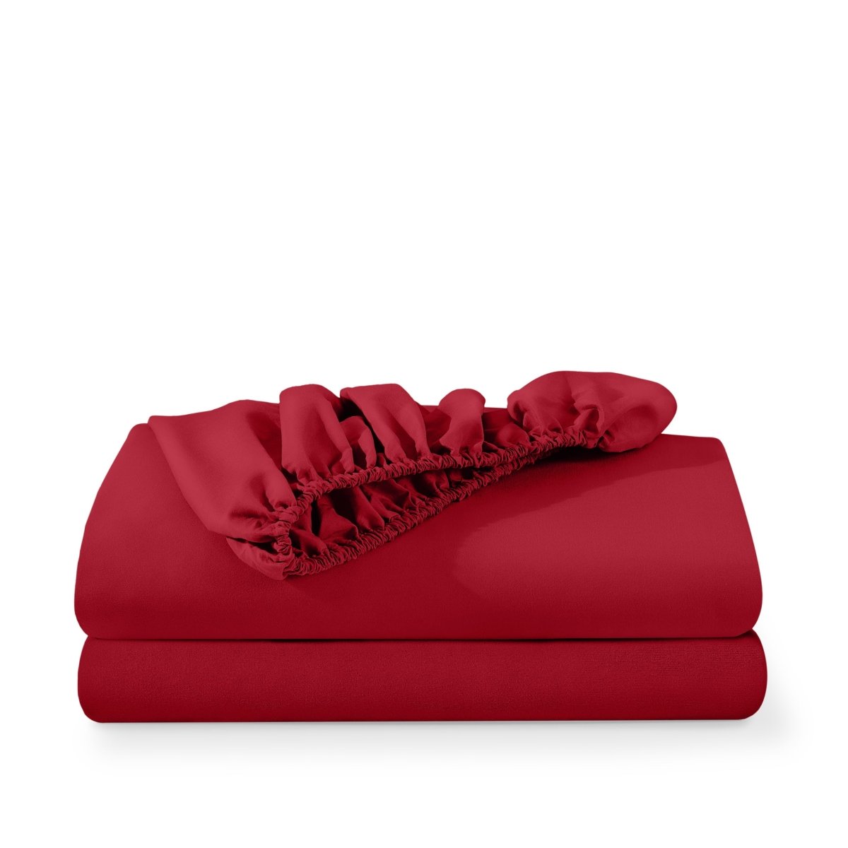 2 ultra soft fitted sheets folded and stacked