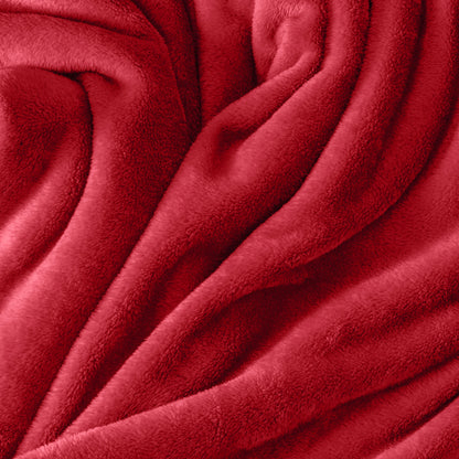 Close up of the soft textured microplush blanket