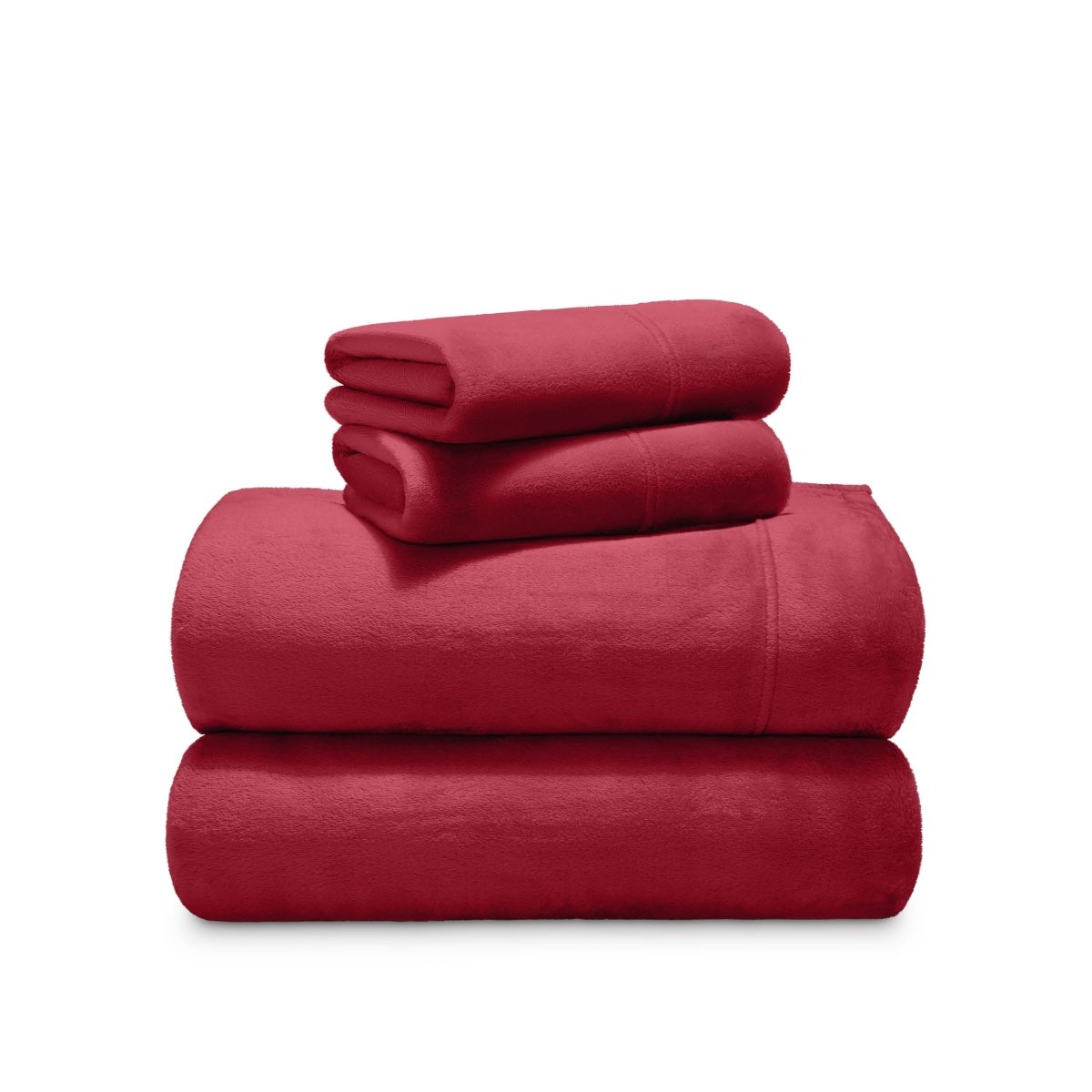 Microplush sheet set stacked
