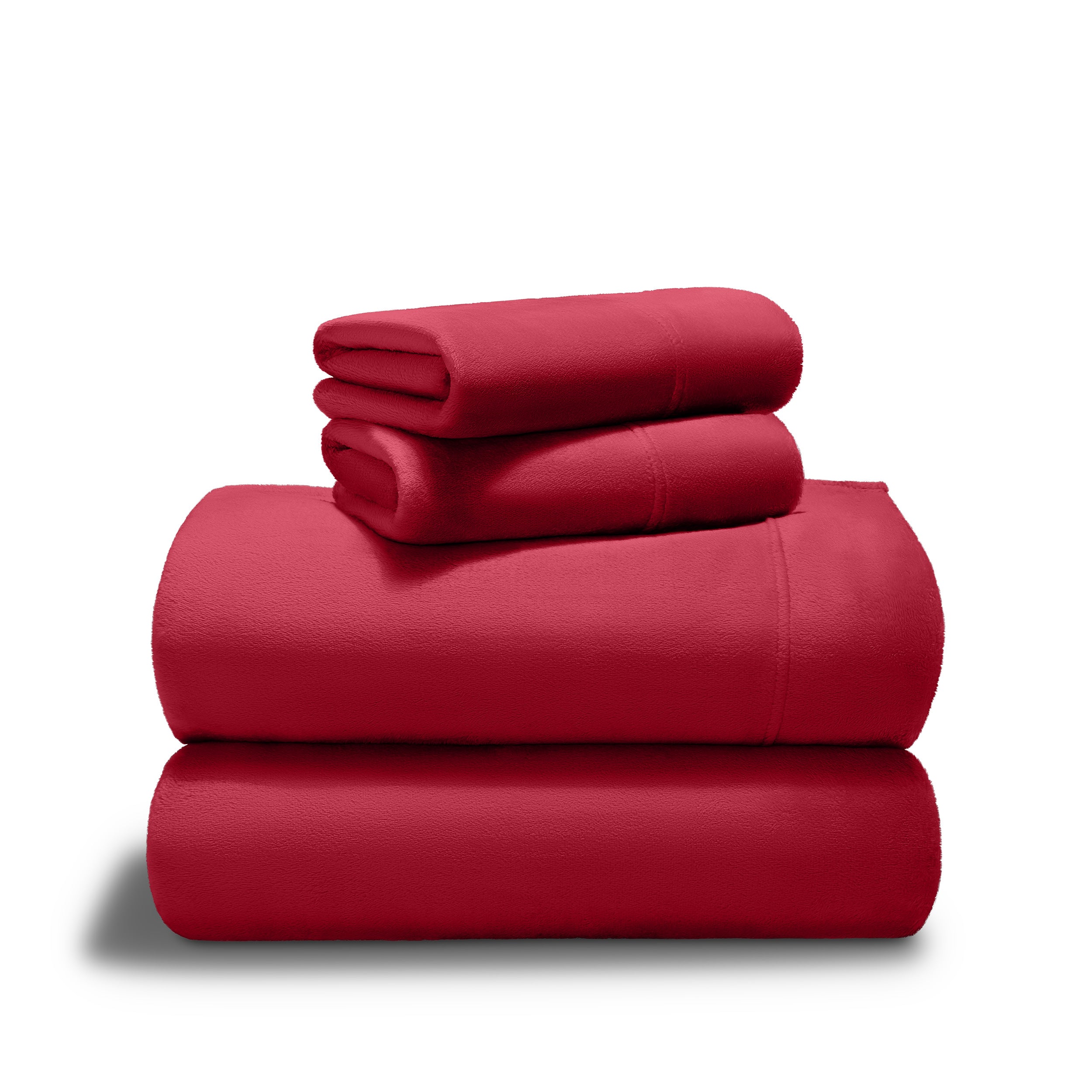 Microplush sheet set stacked