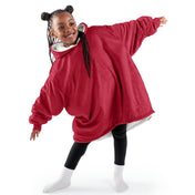 A youth wearable blanket on a child