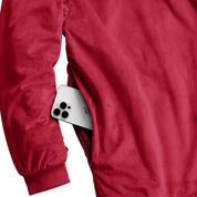 Close up of one side pocket on the sherpa wearable blanket