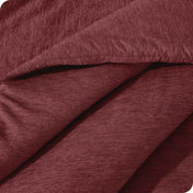 Close up of the heathered comforter set