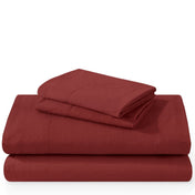 Washed sheet set folded and stacked