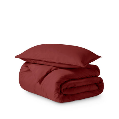 Ultra soft duvet cover folded and stacked