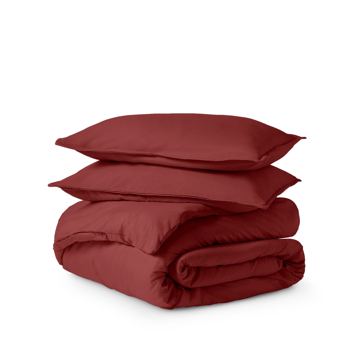 Ultra soft duvet cover folded and stacked