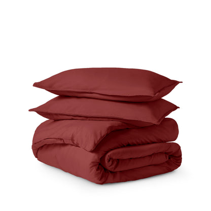 Ultra soft duvet cover folded and stacked