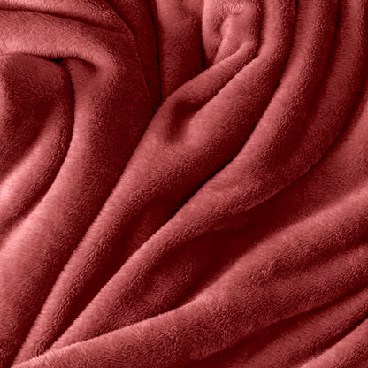Close up of the soft textured microplush blanket