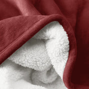 Close up of a sherpa blanket