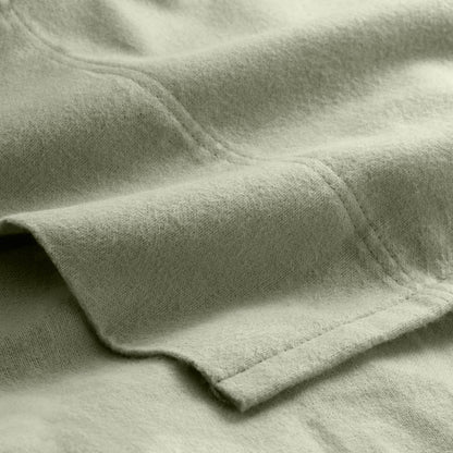 Close-up of the top of a flannel sheet