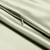 Close-up of pillowcase with zipper closure