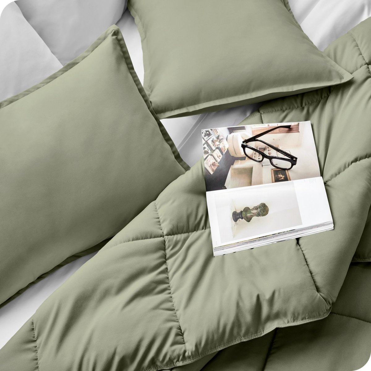 Down Alternative Box Stitch Comforter Set