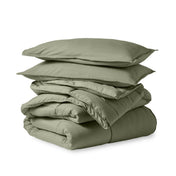 Comforter set folded and stacked
