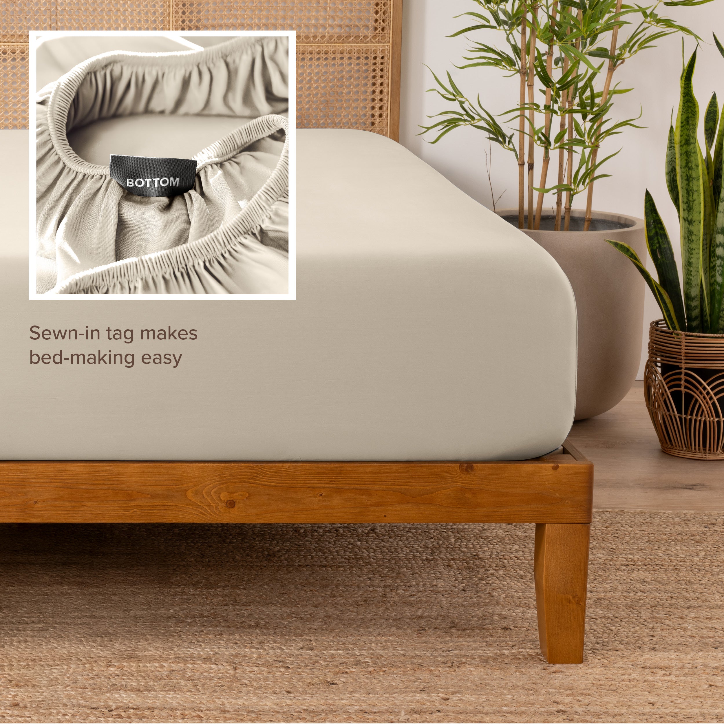 Rayon From Bamboo Fitted Sheet - Bare Home