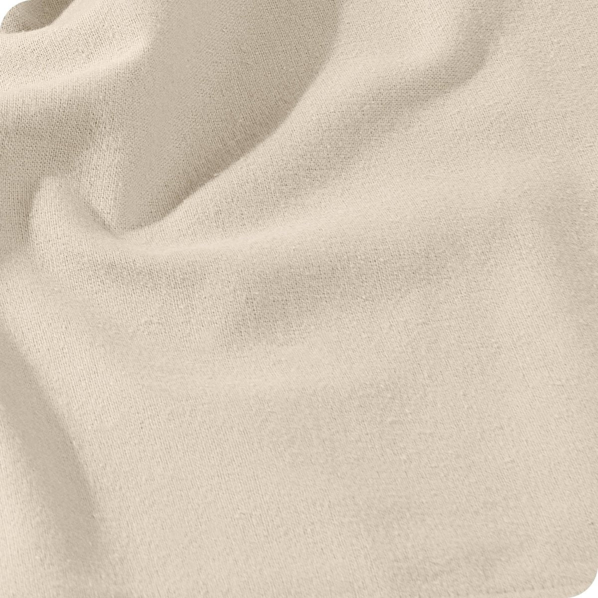 Close up of the flannel fitted sheet material
