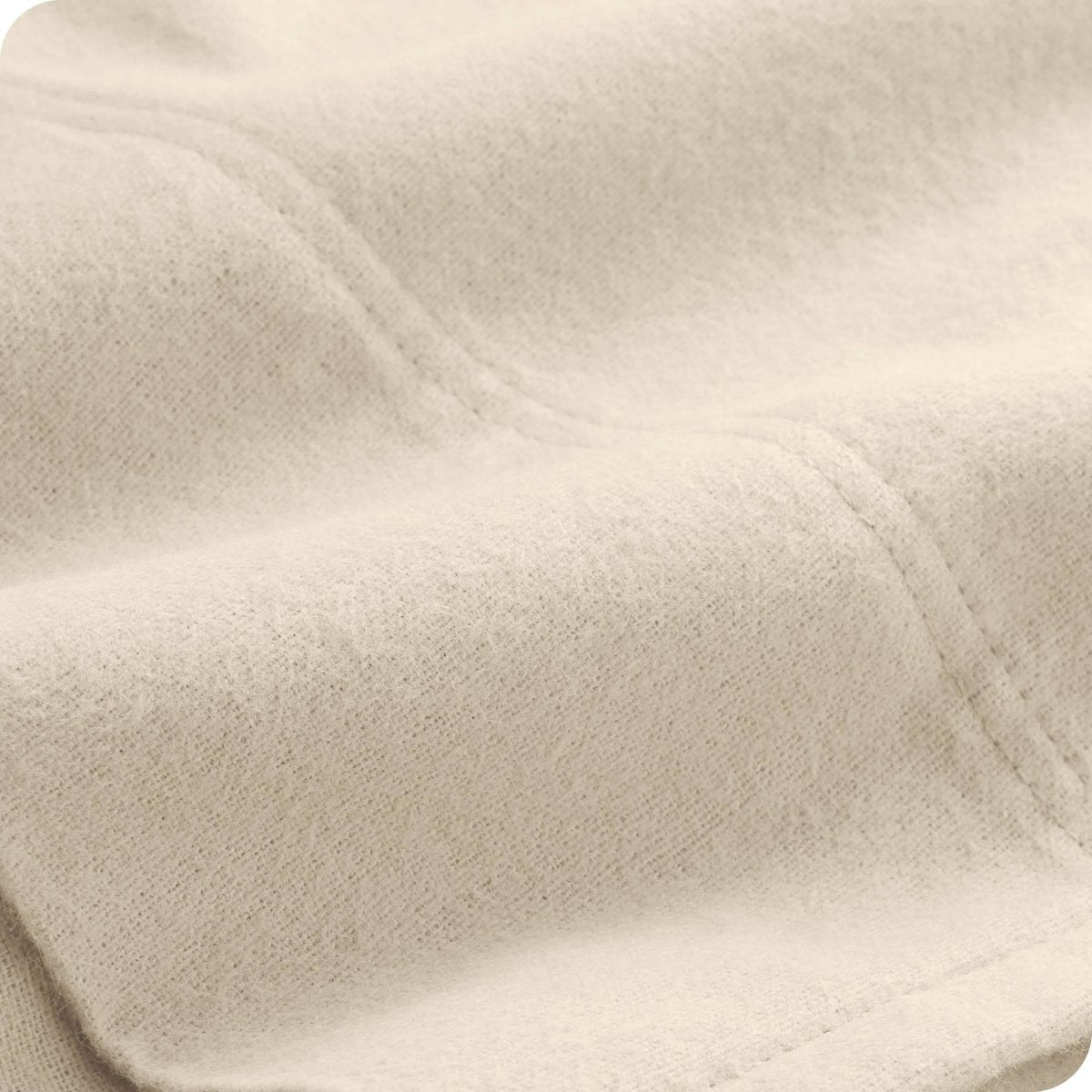 Close up of the flannel pillowcase fabric