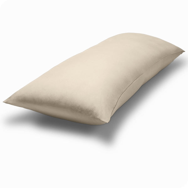 A microfiber body pillowcase on a pillow
