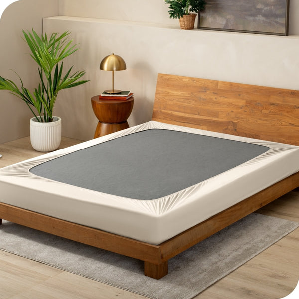 Sand box spring cover on a box spring
