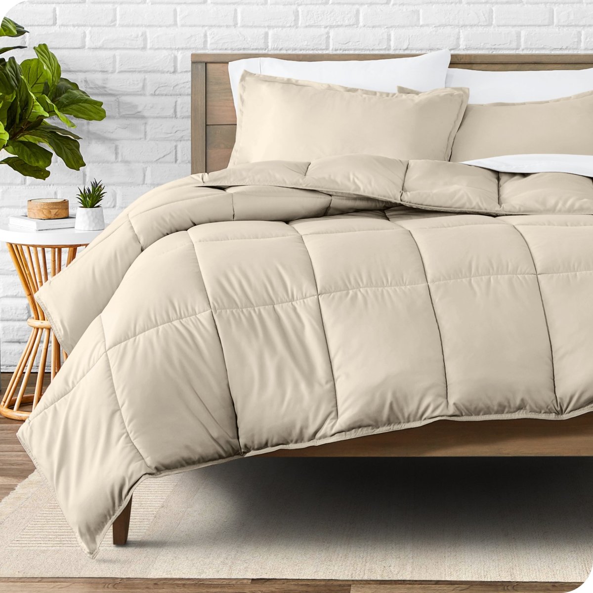 Down Alternative Box Stitch Comforter Set