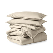 Comforter set folded and stacked