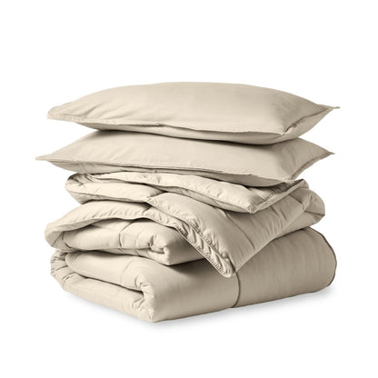 Comforter set folded and stacked