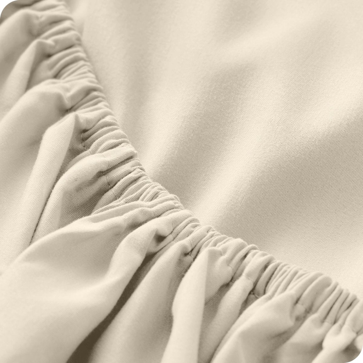 Close-up of fitted sheet