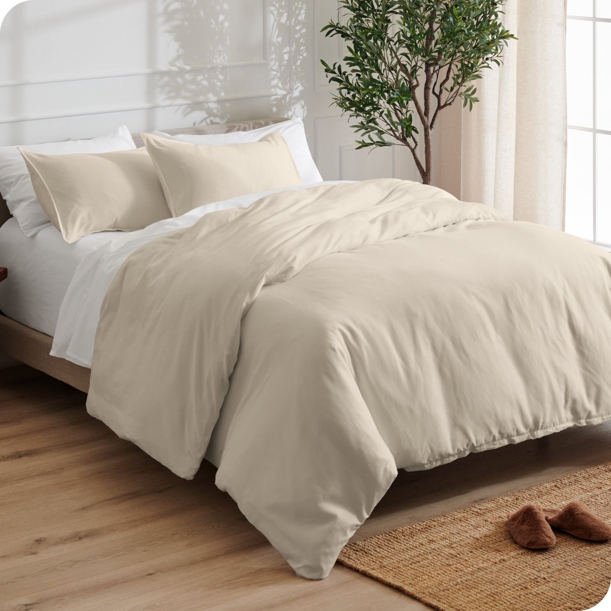 Microfiber Duvet Cover & Sham Set - Oversized Queen - Bare Home
