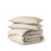 Ultra soft duvet cover folded and stacked