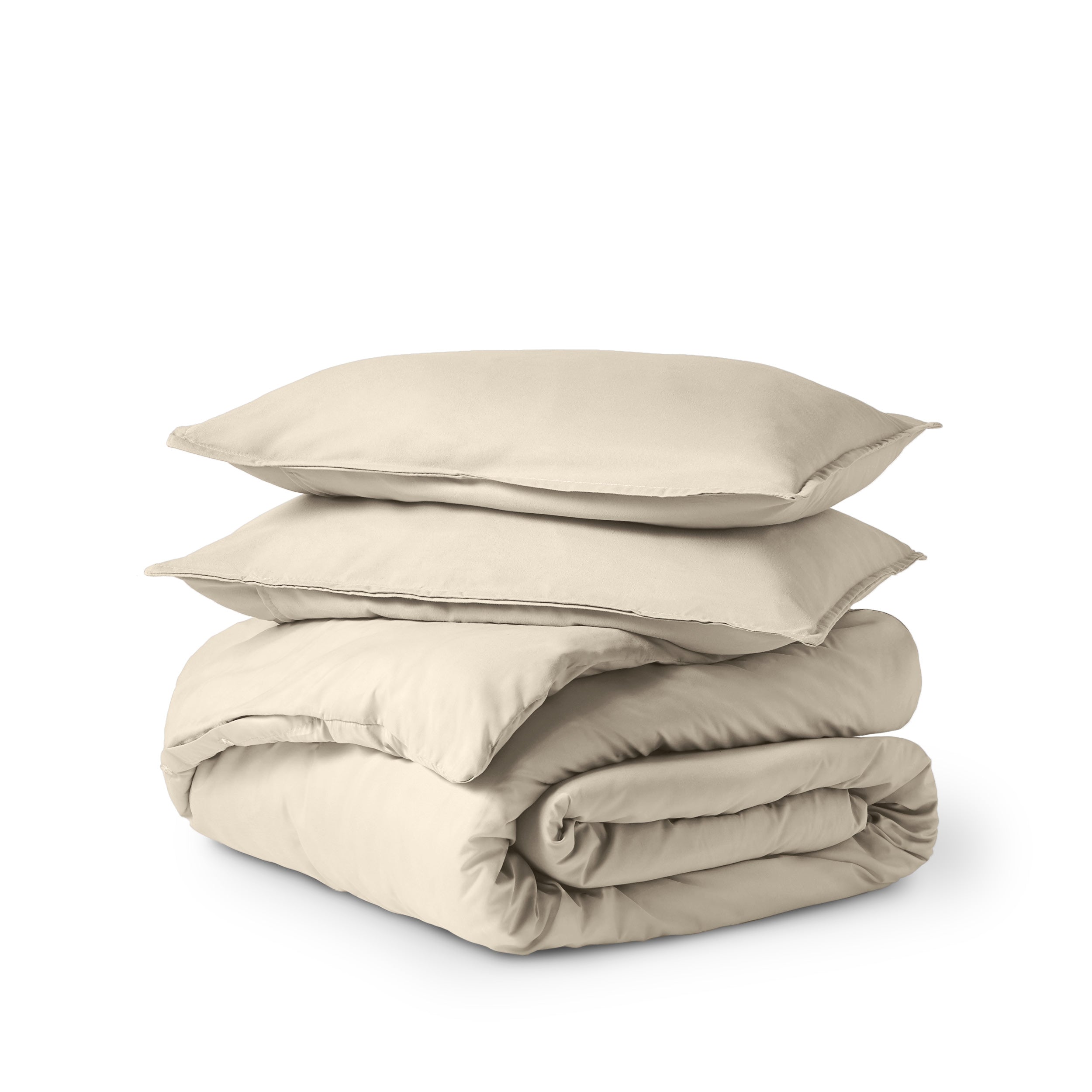 Ultra soft duvet cover folded and stacked