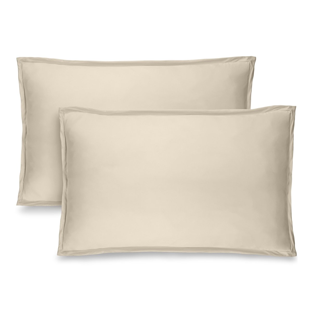 Two microfiber pillow shams on a white background