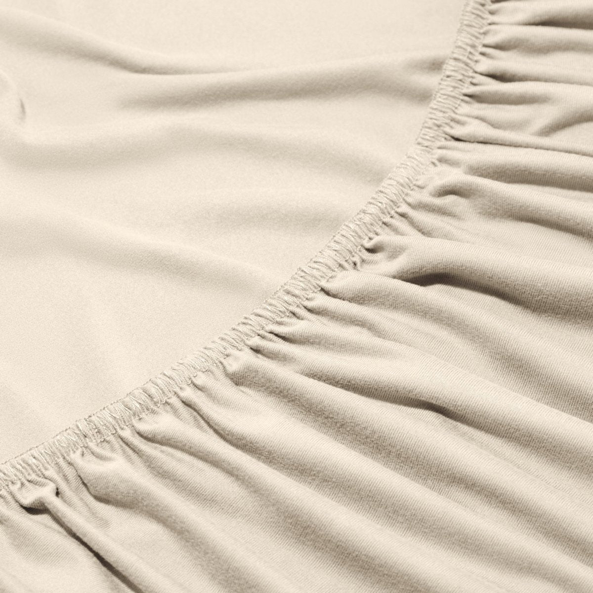 Close-up of a fitted sheet with elastic edge