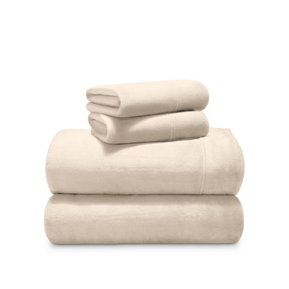 Microplush sheet set stacked