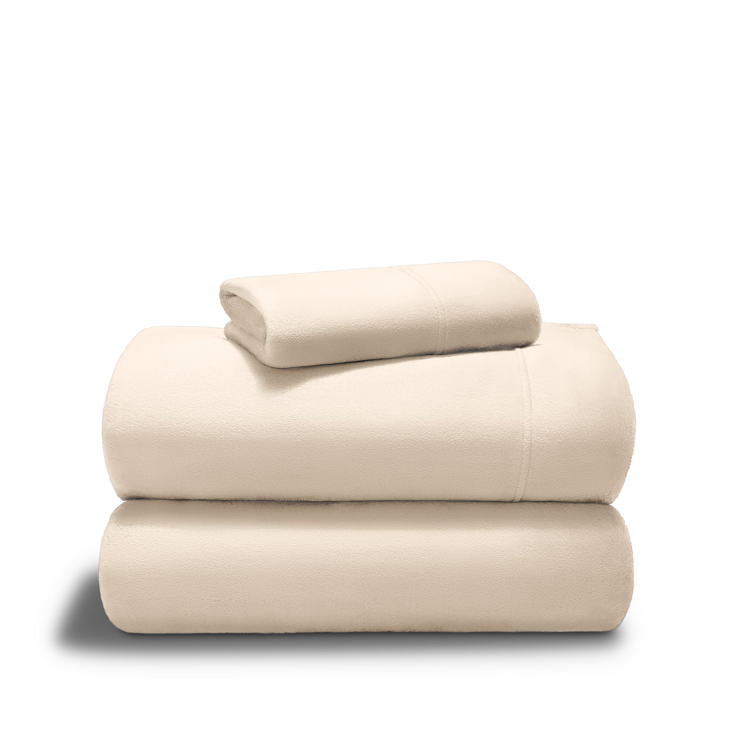 Microplush sheet set stacked