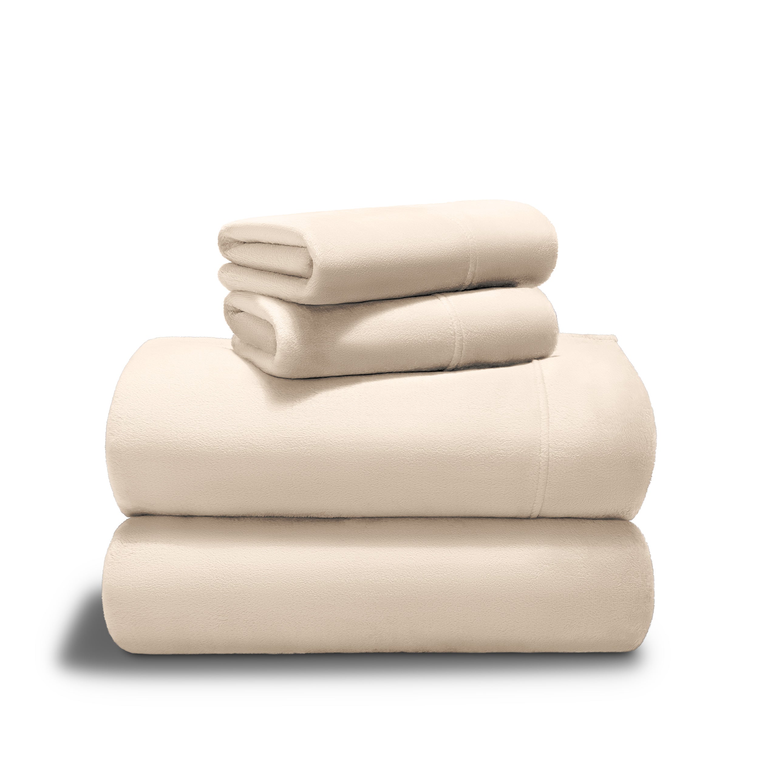 Microplush sheet set stacked